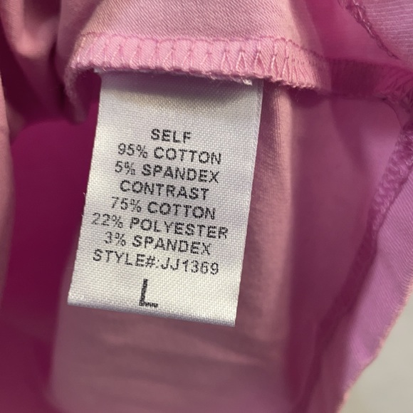 Pastel Pink Rhinestone Blouse w/Pocket Jewel - Picture 4 of 4